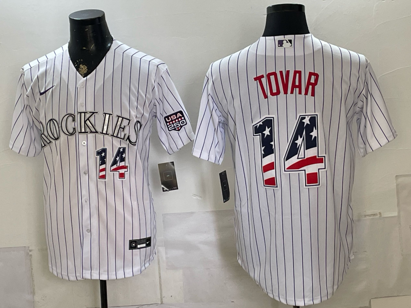 Men Colorado Rockies #14 Tovar white MLB 2026 jersey 0716002